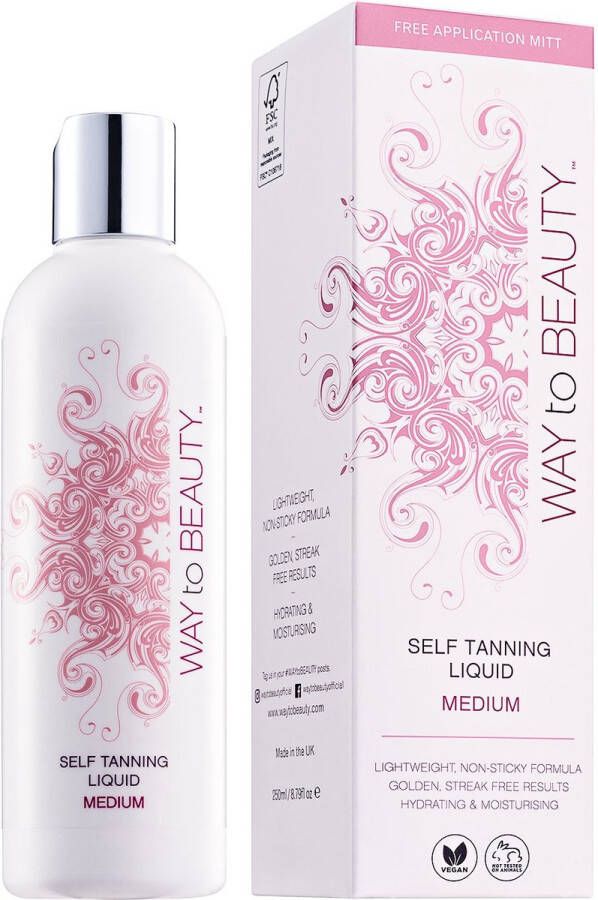 Way to Beauty zelfbruiner Self Tanning Liquid 250ml voorheen White to Brown whitetobrown