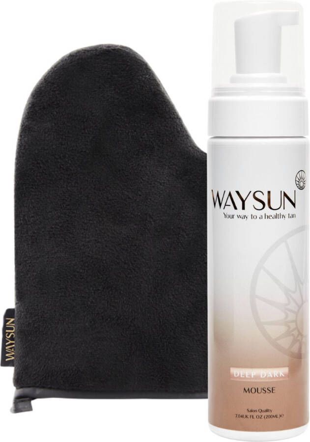 Waysun Deep Dark Zelfbruiner 200 ML Zelfbruiner Handschoen Zelfbruiner lichaam Zelfbruiner benen Zelfbruiner gezicht Self Tan