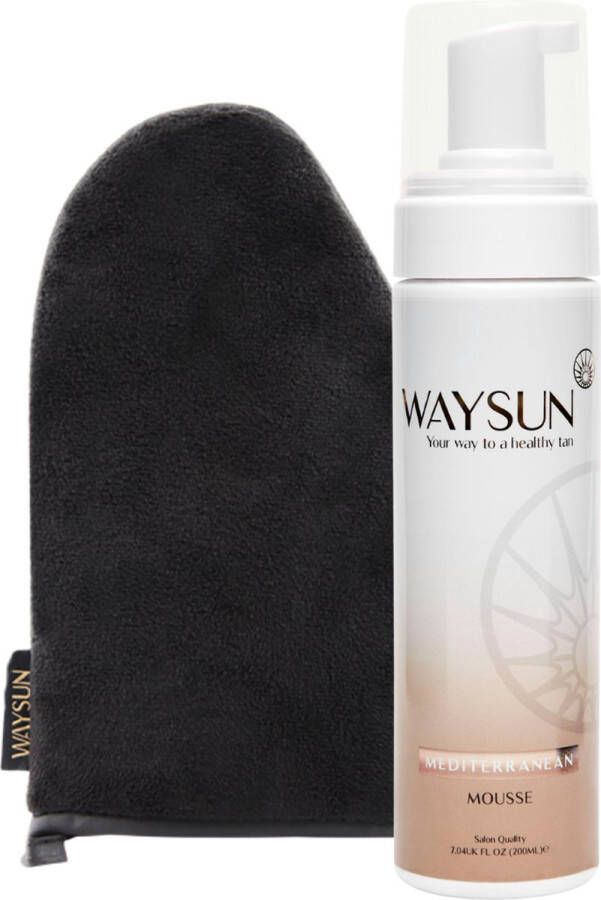 Waysun Mediterranean Zelfbruiner 200 ML Zelfbruiner Handschoen Zelfbruiner lichaam Zelfbruiner benen Zelfbruiner gezicht Self Tan