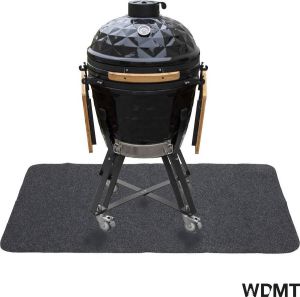 WDMT Barbecue vloermat van ™ | 122 x 76 cm | Ideale mat voor onder de barbecue | Beschermt je terrastegels of gazon tegen hete kolen en vetvlekken | Grijs