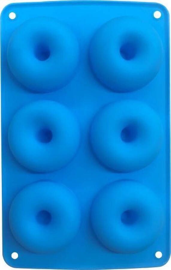 WDMT Siliconen bakvormen donuts van | 17 5 x 27 5 x 3 5 cm | Siliconen mallen | Bakvormen rond | Blauw