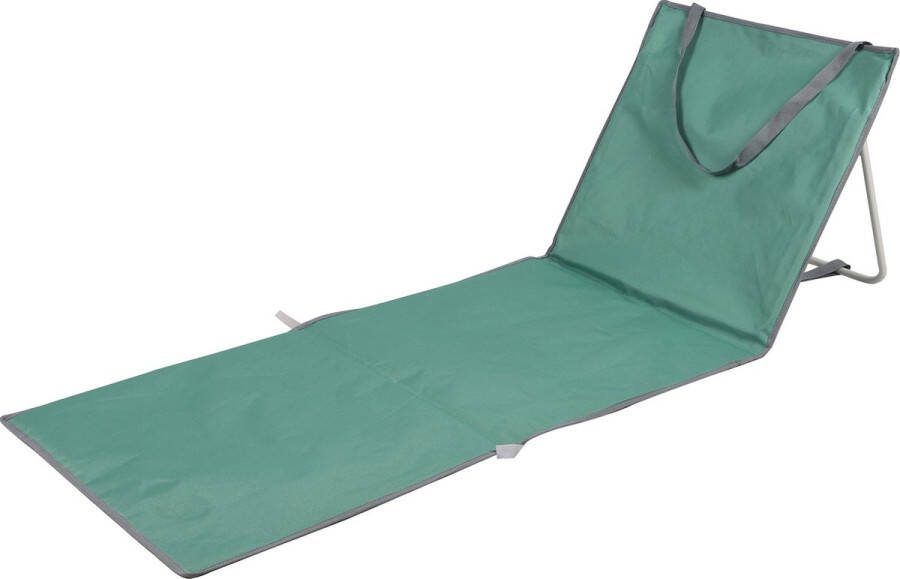 WDMT Strandmat met Rugleuning 158 x 51 x 45 cm Opvouwbaar Campingstoelen Strandmatten Strandstoel Inklapbaar Draagbaar Tas Campingstoel Strandmatten Groen