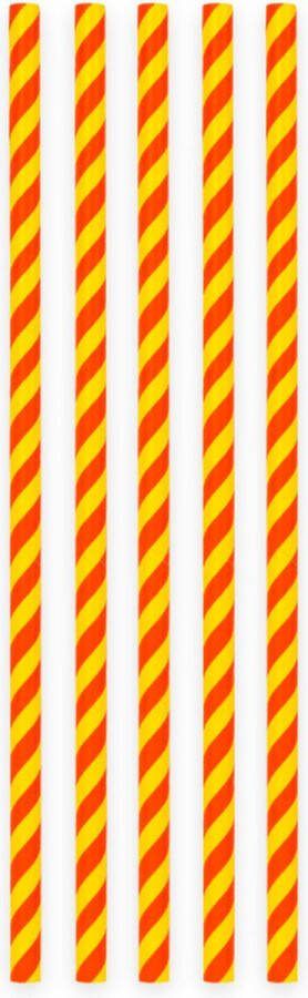 We Fiesta Wefiesta Papieren rietjes geel rood gestreept 20 stuks