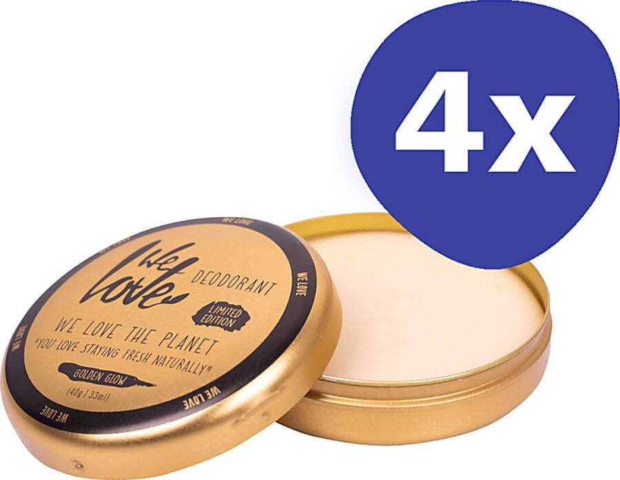 We Love the Planet Deodorant Golden Glow (4x 48gr)