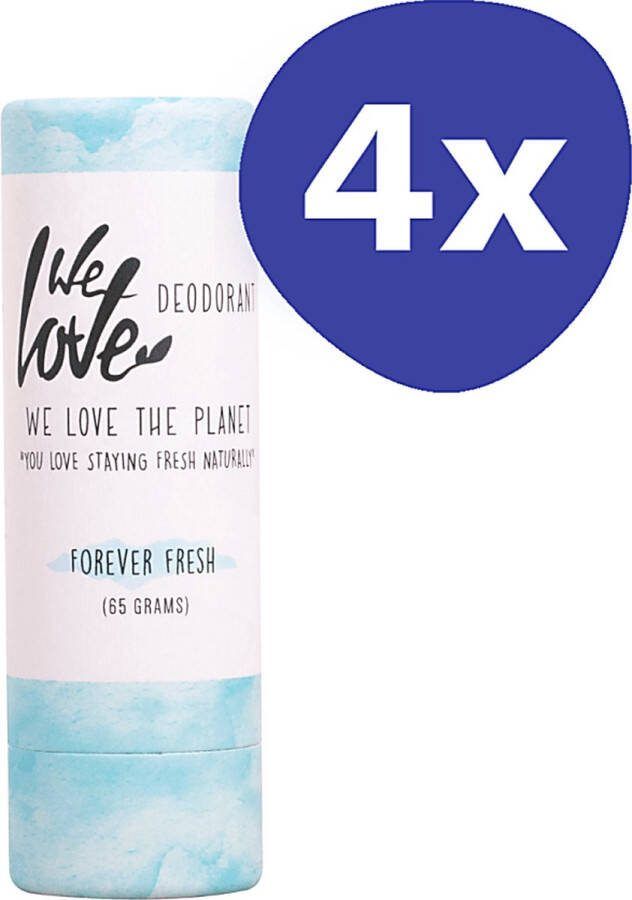 We Love the Planet Forever Fresh Deodorant Stick (4x 65gr)