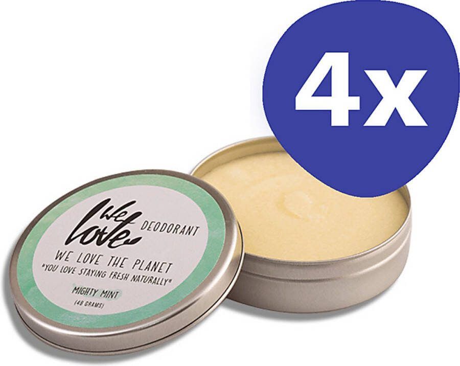 We Love the Planet Mighty Mint Deodorant (4x 65gr)