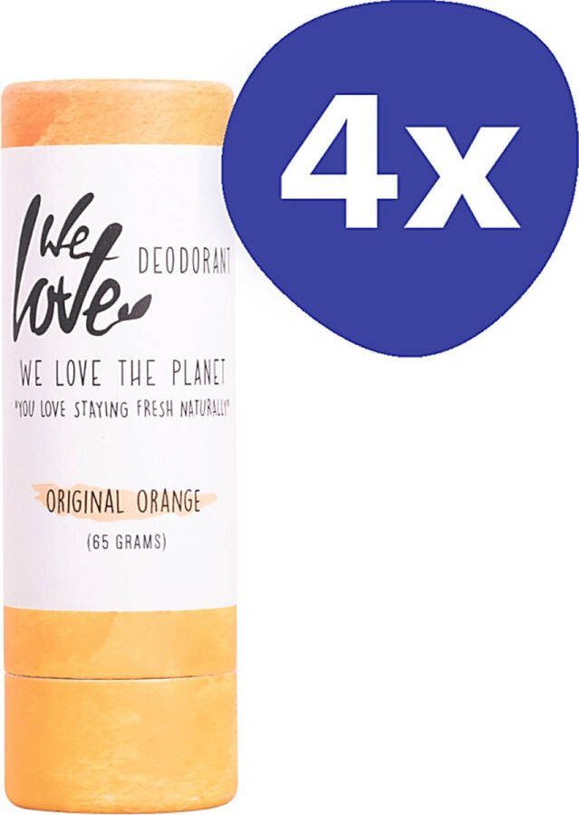 We Love the Planet Original Orange Deodorant Stick (4x 65gr)