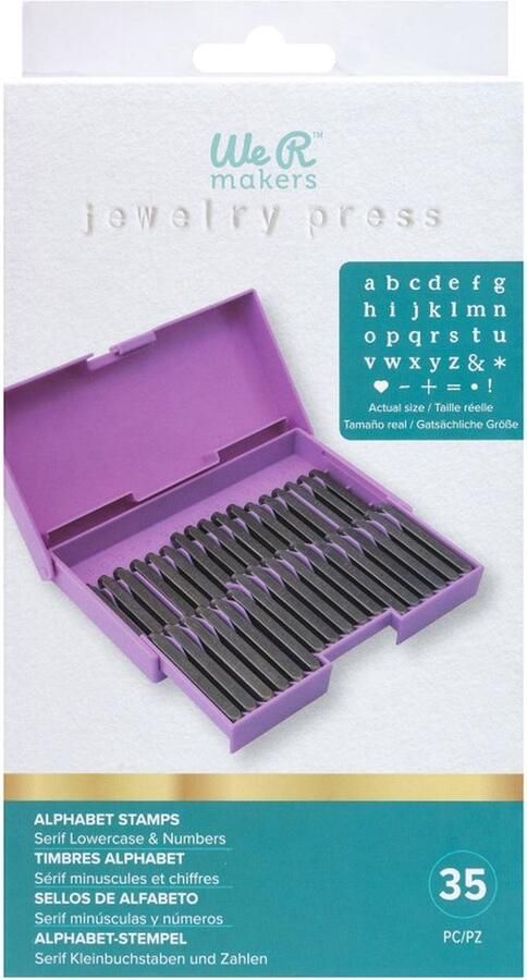 We R Memory Keepers Alphabet stamps jewelry press We R Makers