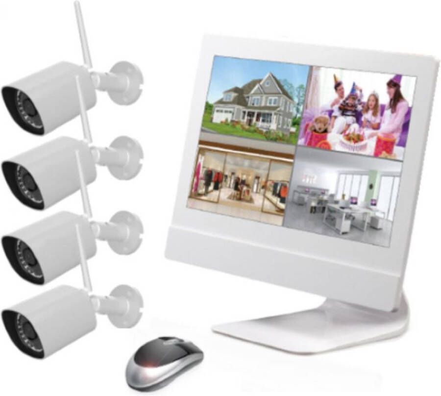 We-secure Syren Draadloze Beveiligingscamera Set met Wi-Fi