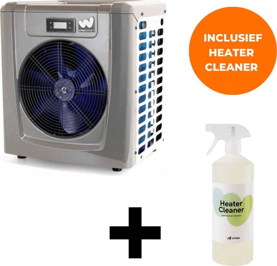 W'eau Mini inverter power zwembad warmtepomp 6kW Warmtepomp zwembad Plug & Play voor zwembaden tot 18.000L Inclusief Heater Cleaner