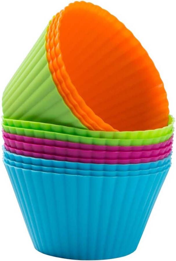 Webake muffinvormen siliconen cupcake vormen 9cm Taartvorm bakvormen voor cupcakes flexibele siliconen vormen herbruikbaar bont 12 stuks