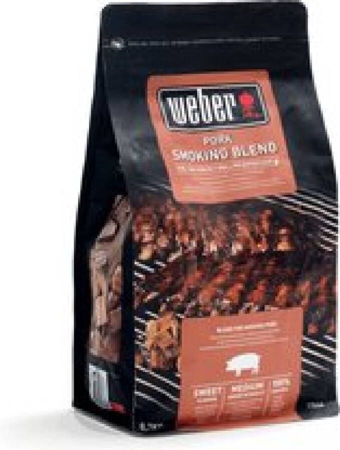 Weber Houtspaanders Smoking Blend rookchips mix 700 g voor varkensvlees