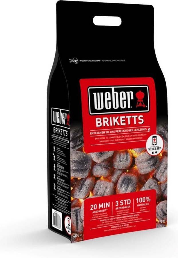 Weber 3 Stuks Briketten 4 Kg