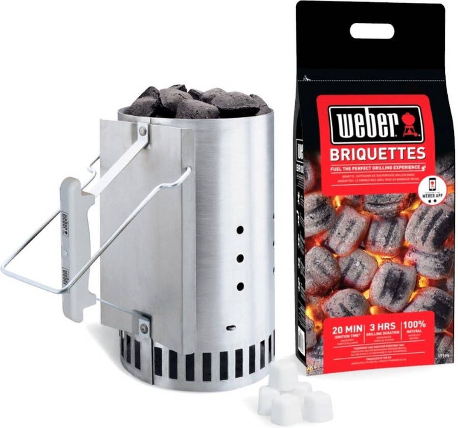 Weber Briketten Starters Accessoires voor Houtskoolbarbecues BBQ brandstoffen