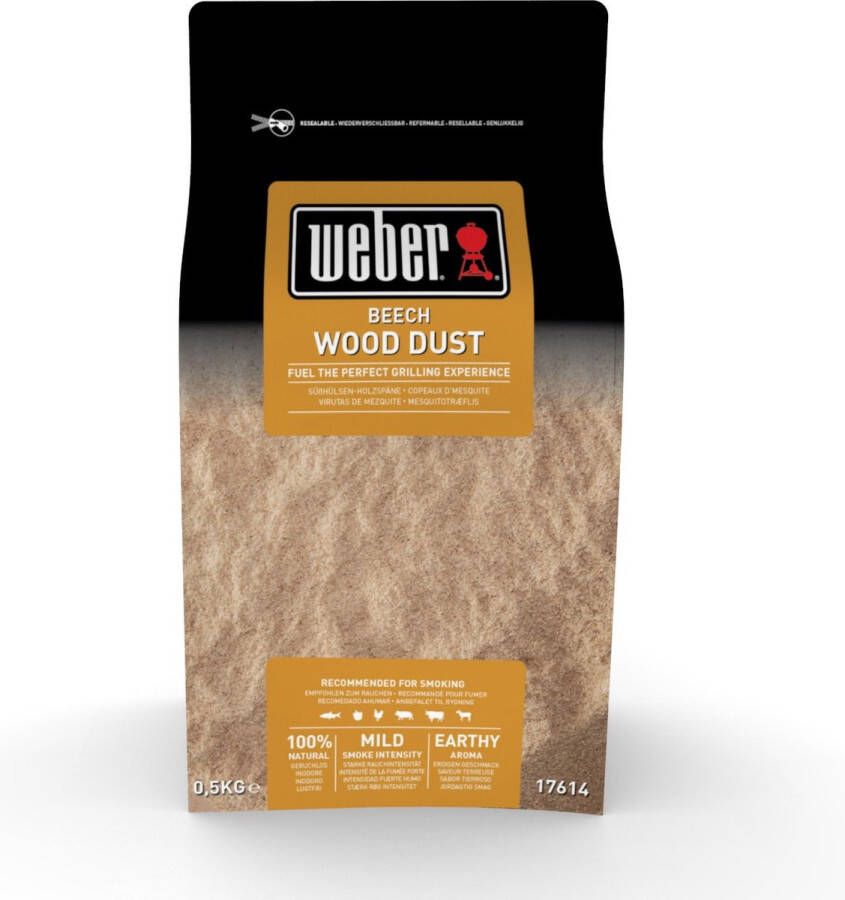 Weber Houtspaanders Rookhout beuken Smoking Dust 500 g voor cold smoke generator