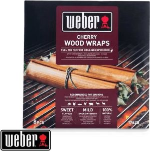 Weber Aromaplank Wood Wraps kersenhout 100% natuurlijk (8 stuks)