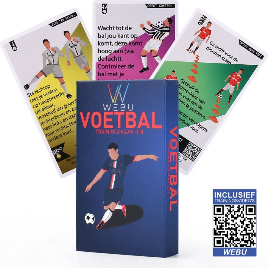 WEBU Voetbalkaarten Voetbal Spullen Voetbal Trainingskaarten Voetbaltraining Voetbal Voetbalspel Trainingsmateriaal Unieke Methode Voor Voetballers en Trainers