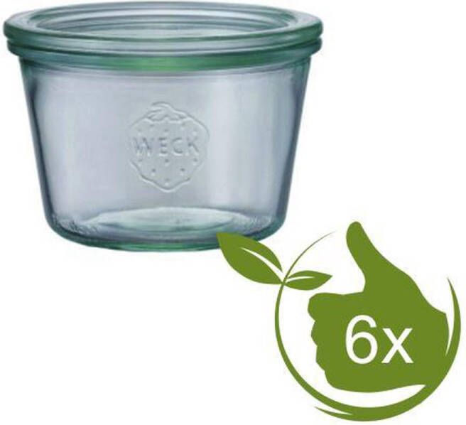 Weck pot Stort Glas met Deksel (370ML) 1 4L 6-stuks