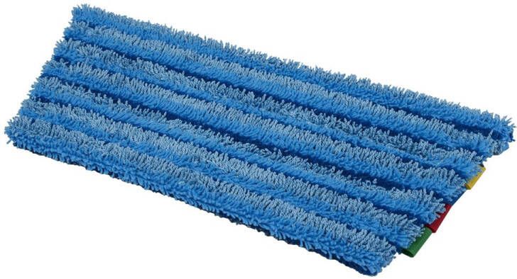 Wecoline Microvezel vlakmop Scrub (klamvochtig gebruik) 28cm blauw 3040355