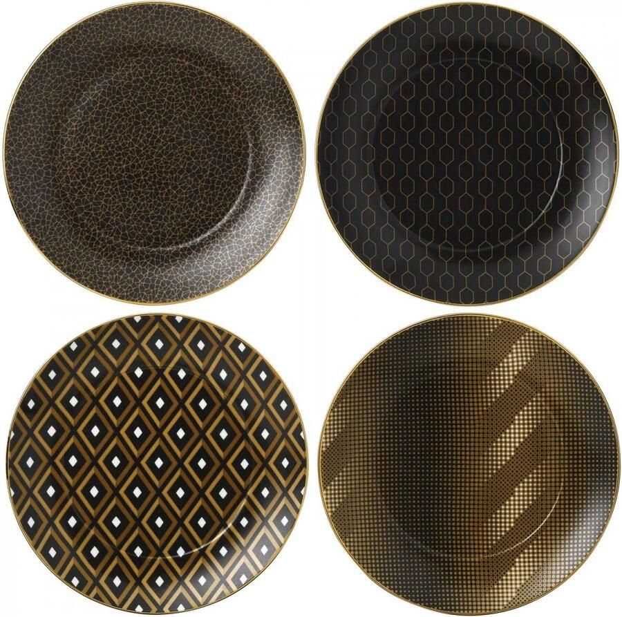 Wedgwood Arris Ontbijtbord 20 cm Accent Set van 4