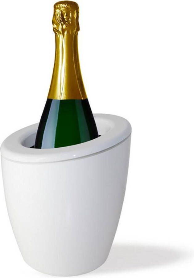WEGG DEMI Basic Design Champagnekoeler Wijnkoeler Italian Design Zonder ijs met Ice Packs Wit