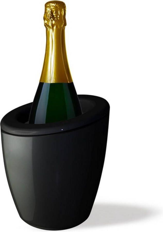 WEGG DEMI Basic Design Champagnekoeler Wijnkoeler Italian Design Zonder ijs met Ice Packs -Zwart