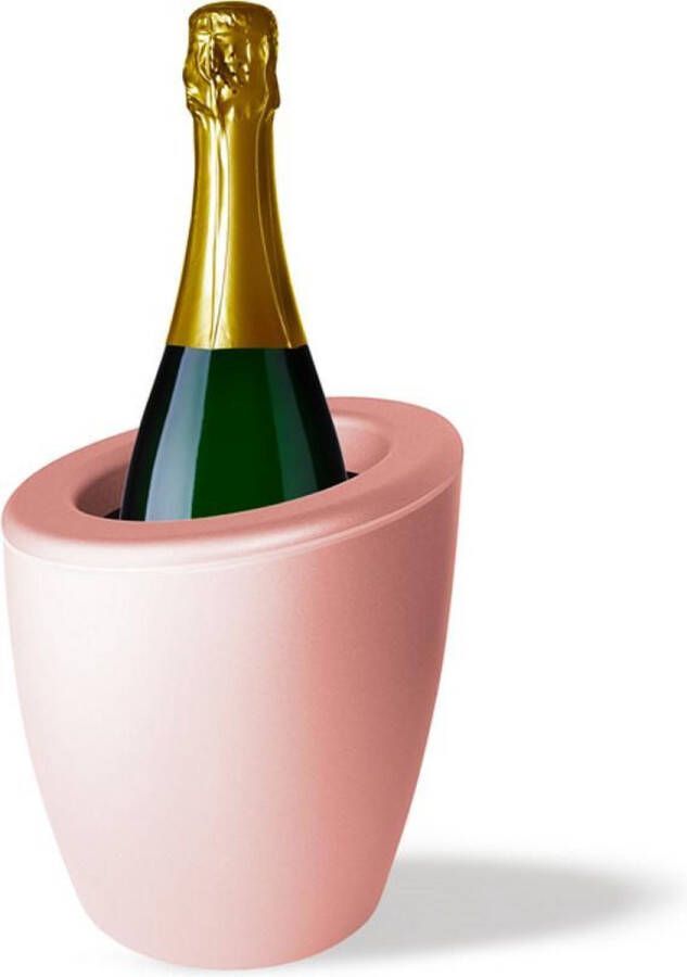 WEGG DEMI Metallic Design Champagnekoeler Wijnkoeler Italian Design Zonder ijs met Ice Packs Roségoud