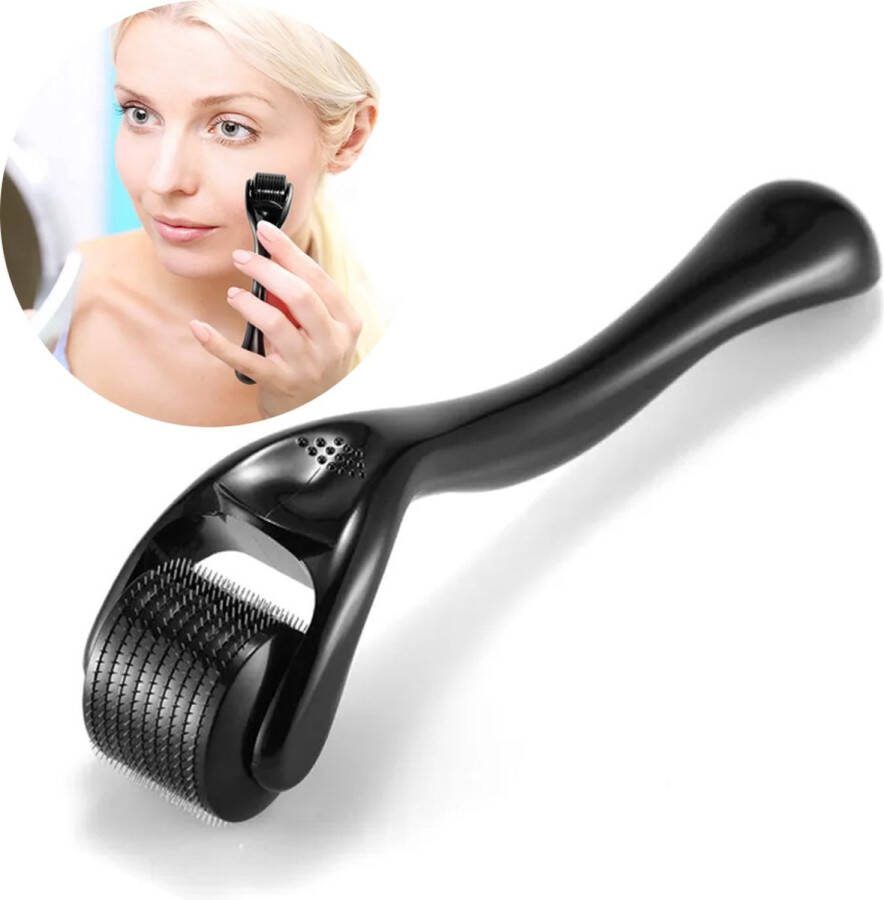 Wehl Commerce Dermarolling Dermarollers voor beginners Must have Titanium dermaroller 540 naalden 0.25 mm premium incl. Beschermkap en Opbergdoosje dermaroller haargroei dermaroller 0.25 mm