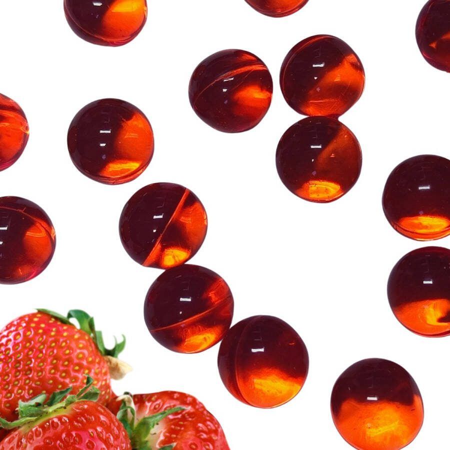 Wehl products Badparels 10 parels -Ronde badparels voor in bad badzout Aardbeiengeur Rood Bruisballen voor bad Heerlijke badparels met Sinas geur