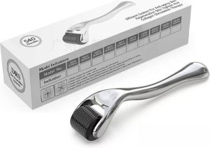 Wehl products Dermarolling Titanium dermaroller 540 actie premium silver- 0.5mm incl. Beschermkap en Opbergdoosje dermaroller haargroei dermaroller 0.5