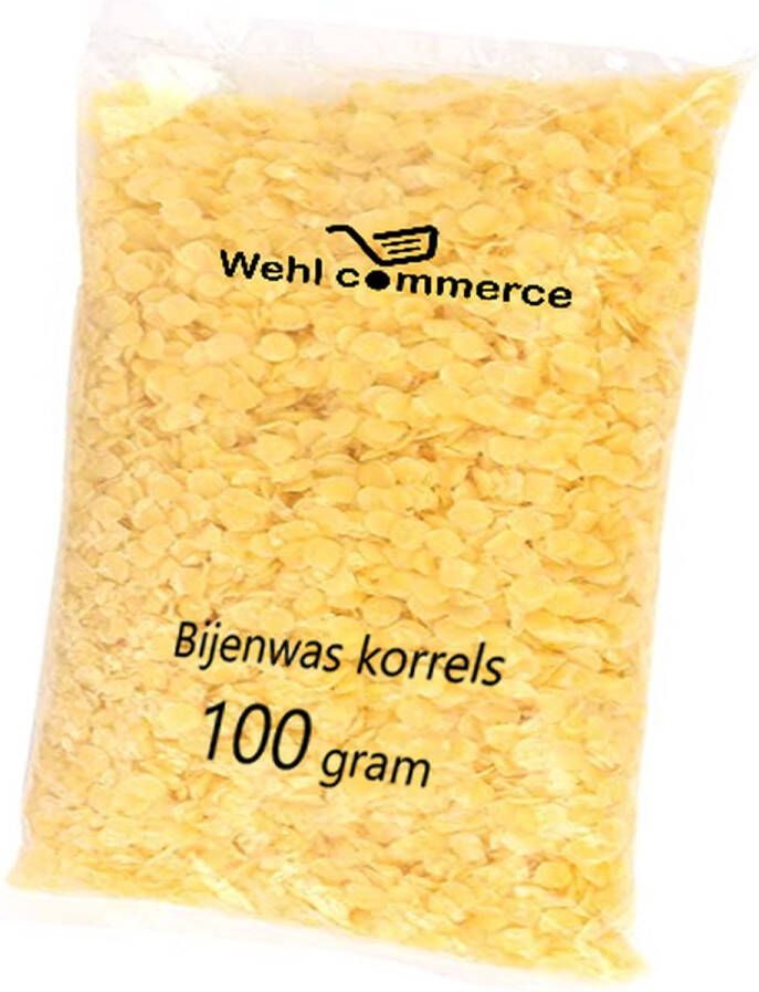 Wehl Commerce Zuivere gele bijenwas pastilles afkomstig van Nederlandse Imker Bijenwas korrels 100 gram 100% zuiver bijenwas puur -bijenwas kaarsen- bijenwas kaarsen maken lippenbalsem maken bijenwas wraps maken