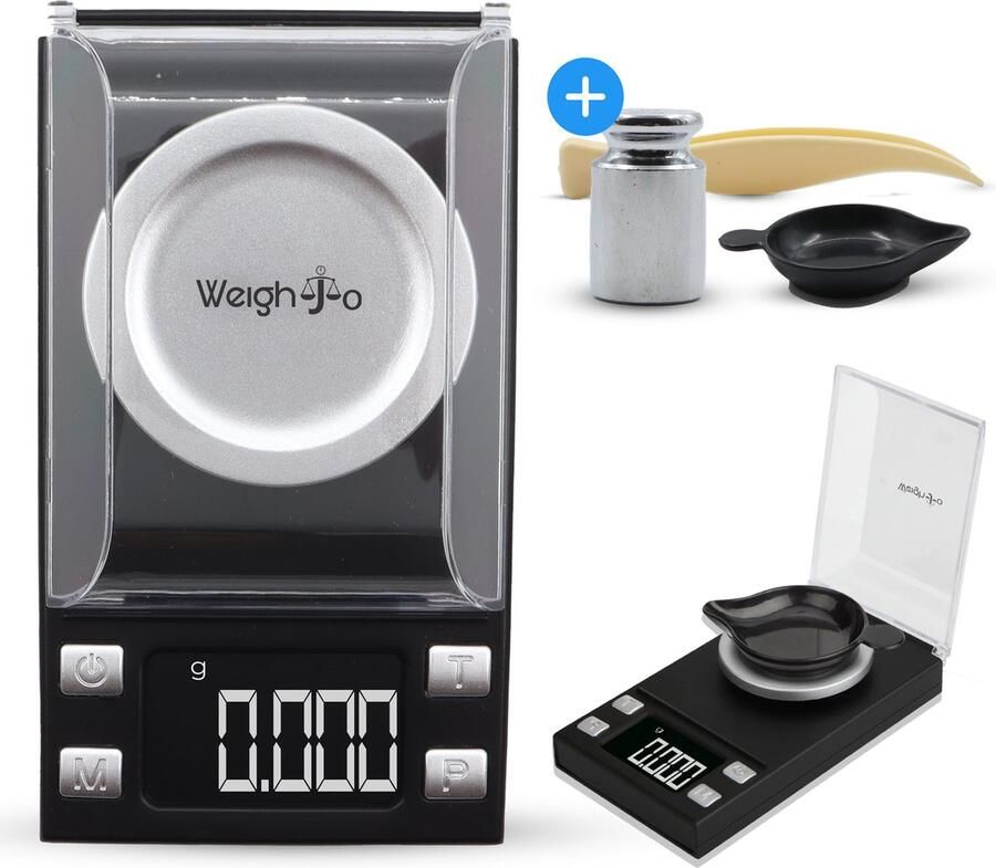 WeighJo Precisie weegschaal 0 001 gram Keukenweegschaal Digitaal Milligram Mini Weegschaal Micro Digitale Precisieweegschaal 0 001 Pocket Weegschaal – Sieraden weegschaal