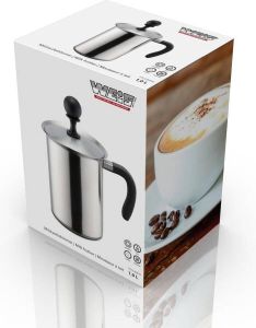 Weis Melkopschuimkan schuimbeker 1000 ml (basis capsule) RVS ook geschikt voor inductie