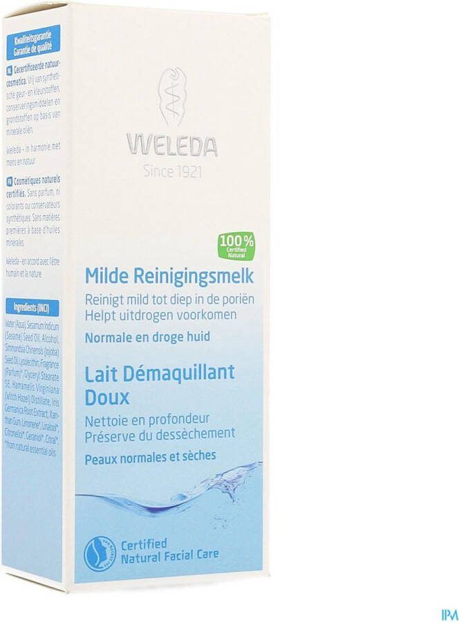 WELEDA COS Weleda Milde Reinigingsmelk 100 ml Gezichtsreiniging