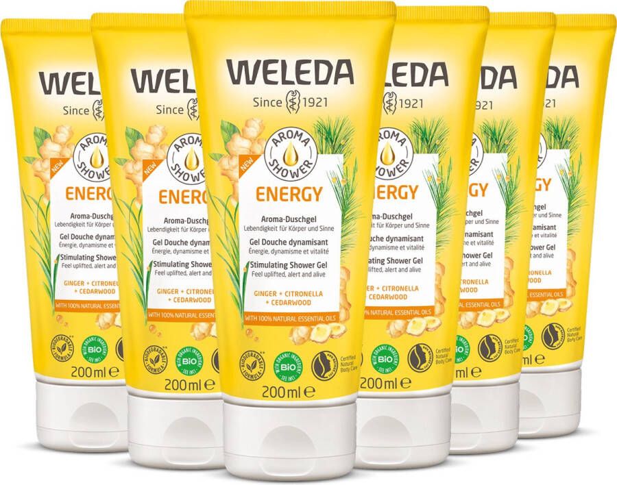 Weleda Aroma Shower Energy Douchegel Voordeelverpakking 6x200ml 100% natuurlijk