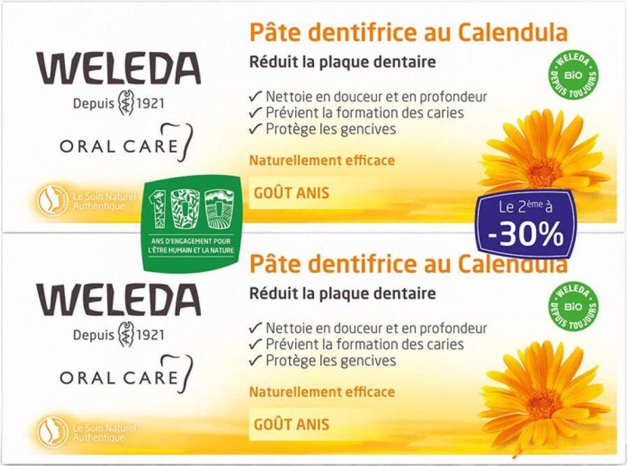 Weleda Calendula Tandpasta Set van 2 x 75 ml