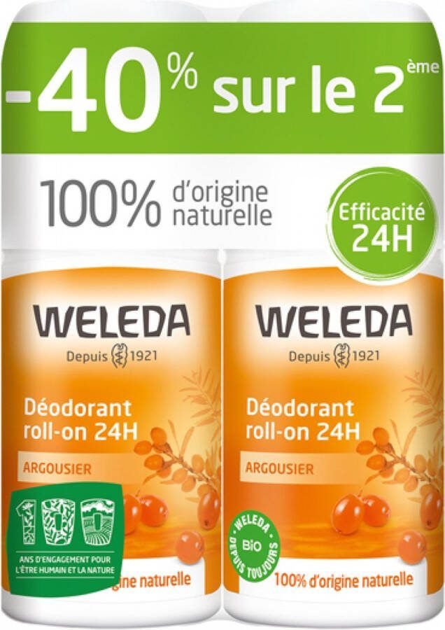 Weleda Deodorant Duindoorn Roll-on 24H Set van 2 x 50 ml