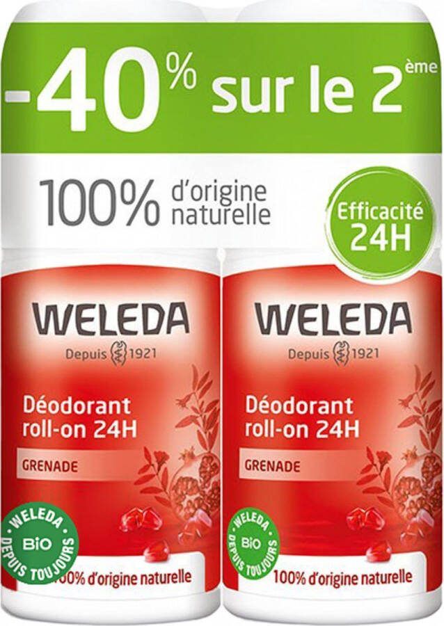 Weleda Granaatappel Deodorant Roll-on 24H Set van 2 x 50 ml
