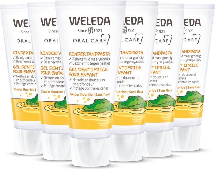Weleda Kindertandpasta Voordeelverpakking 6x50ml 100% natuurlijk