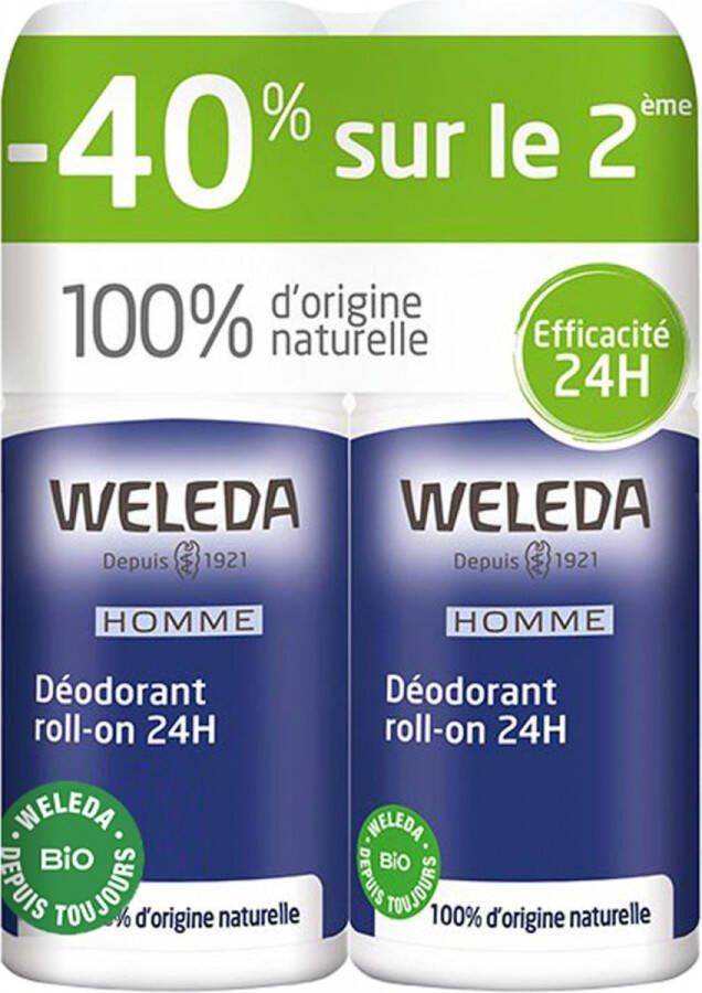 Weleda Men's Roll-on Deodorant 24H Set van 2 x 50 ml