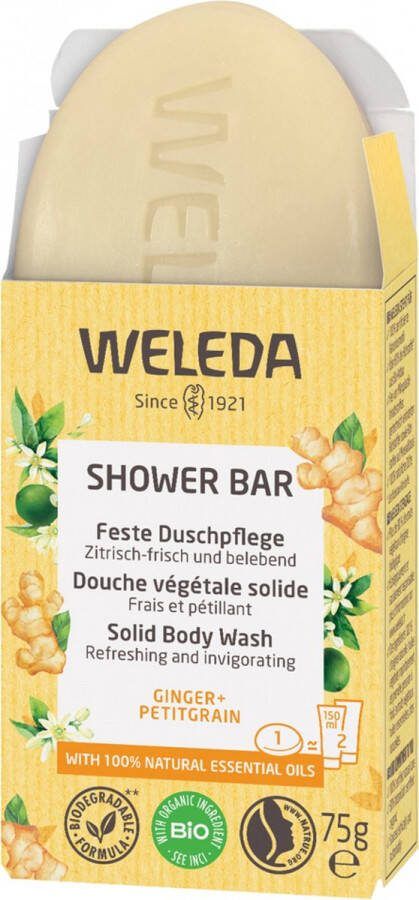 Weleda Shower Bar Ginger + Petitgrain 75g 100% natuurlijk