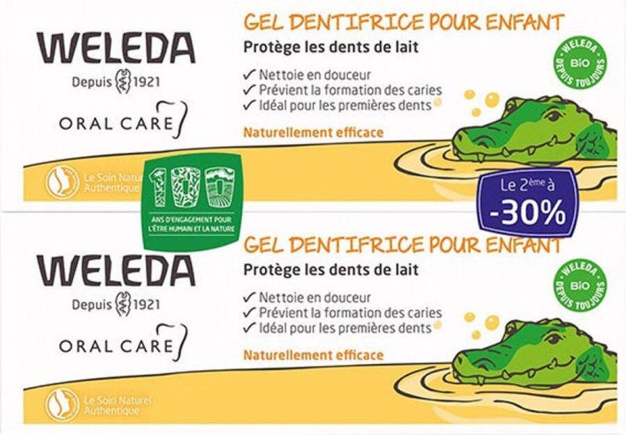 Weleda Tandpasta gel Voor Kinderen Set van 2 x 50 ml