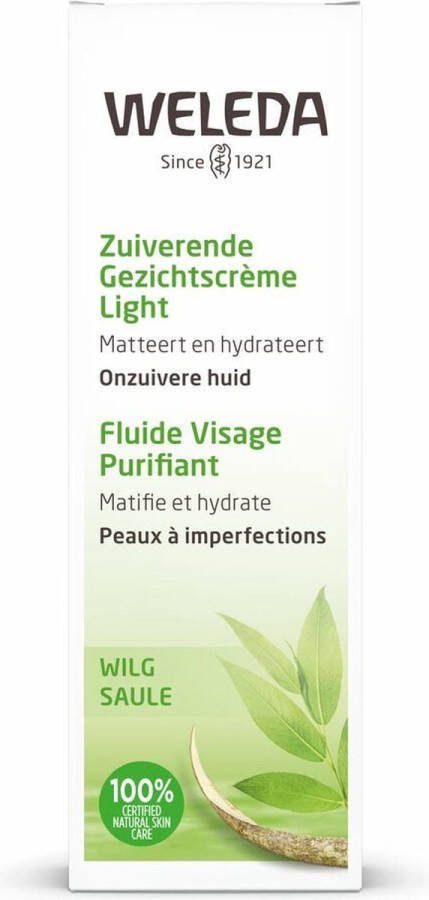 Weleda Zuiverende Gezichtscrème Light Wilg 30ml 100% natuurlijk