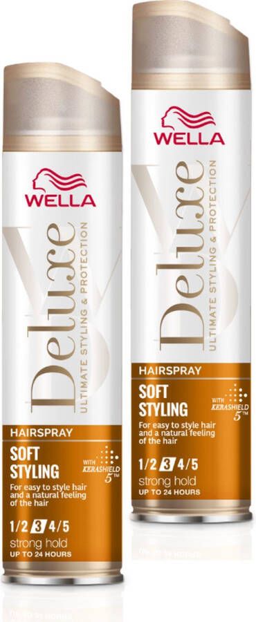 Wella Deluxe Haarspray Soft Styling Nr.3 Voordeel Bundel 2 x 250 ml