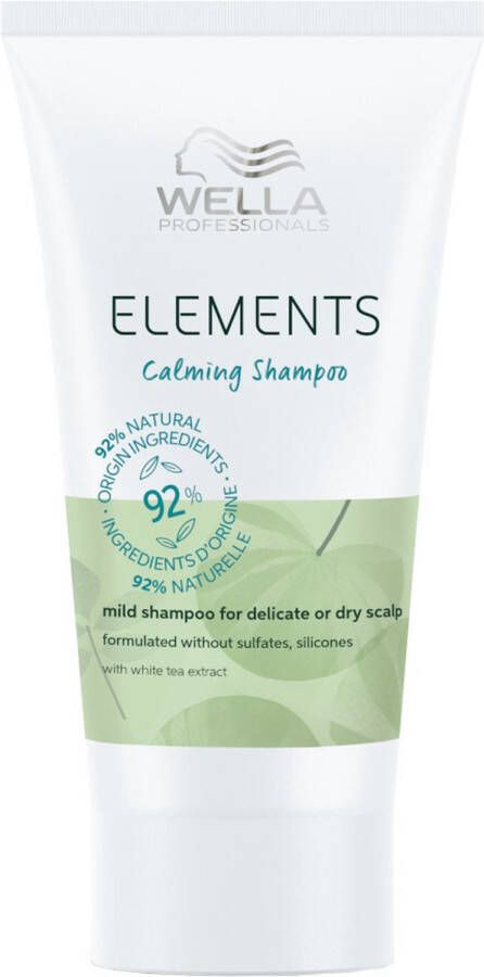 Wella Elements Calming Shampoo 30 ml Normale shampoo vrouwen Voor Alle haartypes