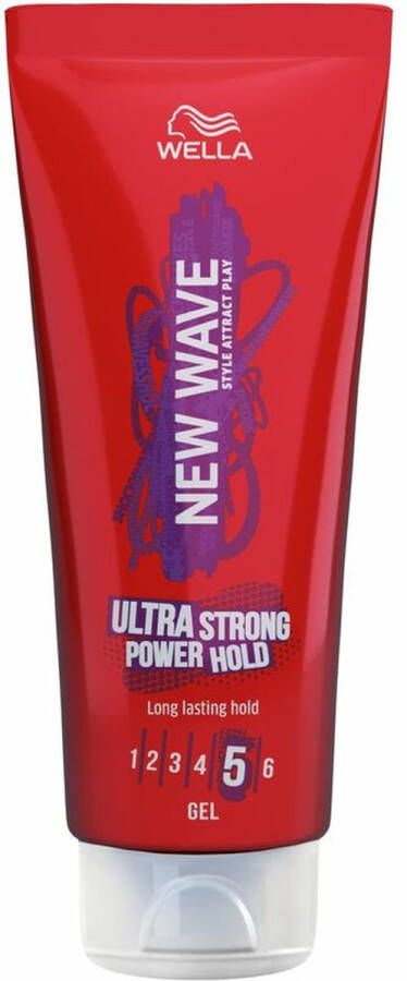 Wella Haargel Ultra Strong Power Hold Long Lasting Hold 5 New Wave Voordeelbundel 2x 200 ml Tube