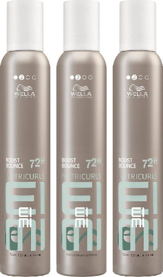 Wella Nutricurls EIMI Boost Bounce 72h Curl Enhancing Mousse 3 x 300 ml