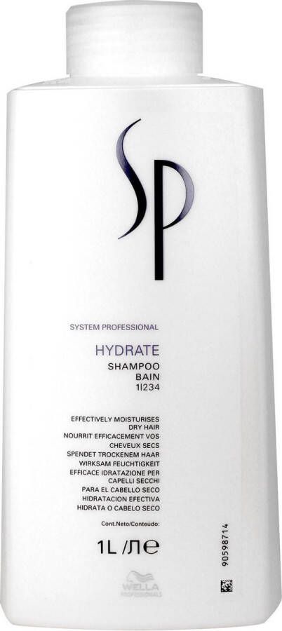 Wella Professionals Wella SP Hydrate Shampoo-1000 ml Normale shampoo vrouwen Voor Alle haartypes