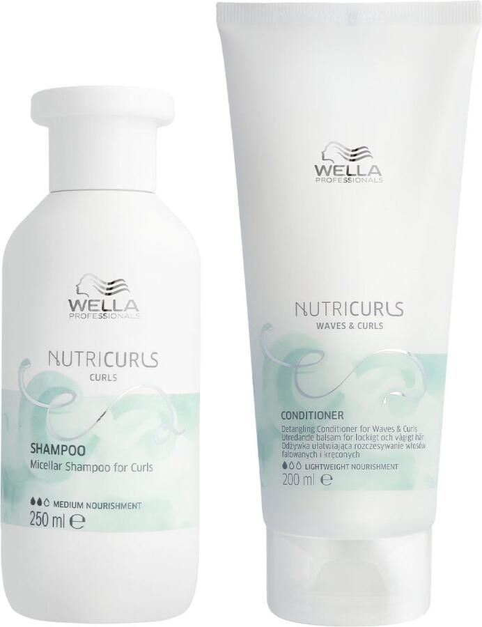 Wella Nutricurls Shampoo Curls 250ml Nutricurls Conditioner 200ml Voordeelverpakking