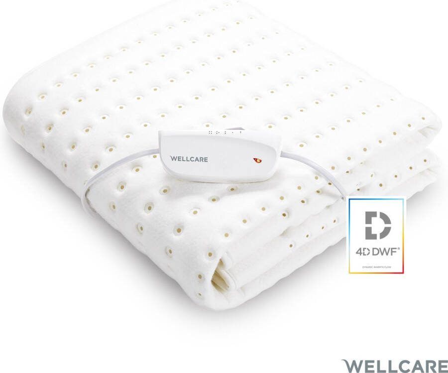 Wellcare 120211 1P elektrsiche onderdeken eco fleece met timer en 4D DWF technologie